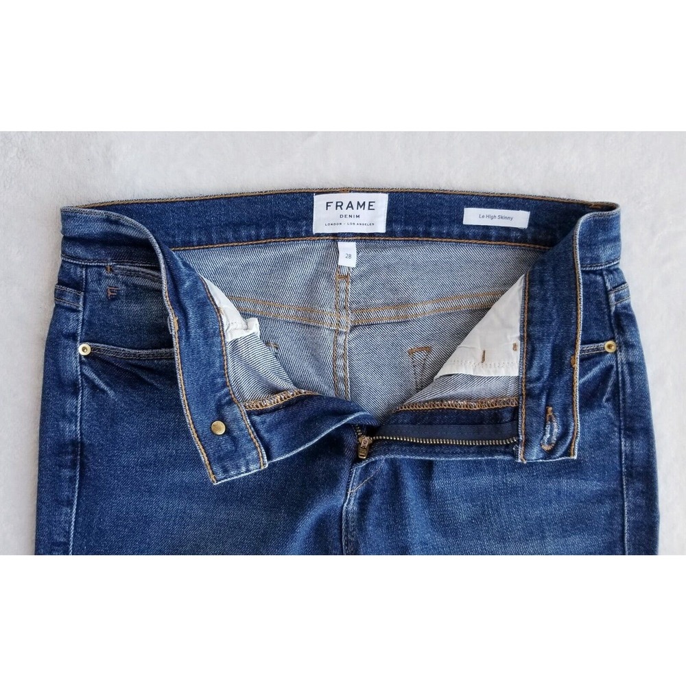 FRAME DENIM "le high skinny stretch" raw distressed anthropologie jeans $238 28 - Picture 8 of 12